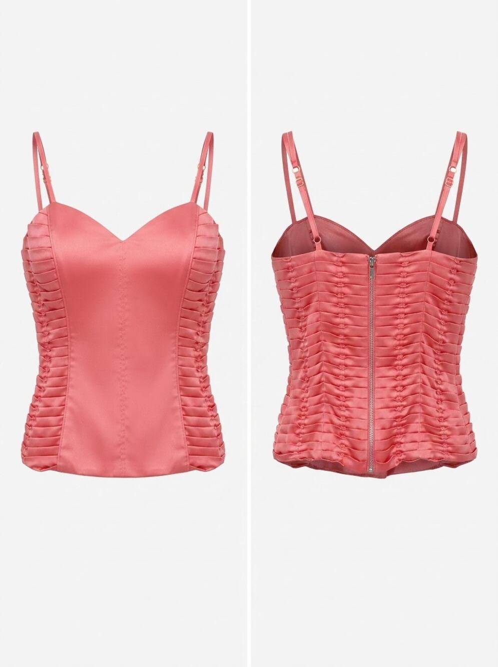 bebe Satin Ruched Ruffle Sweetheart Bustier Corset Top Women See Measuremen